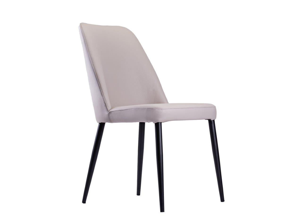 Toulon Light Grey Leather Chair