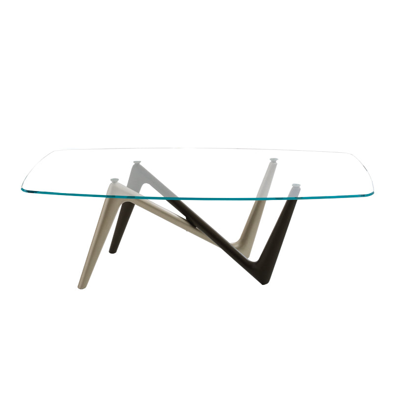 Isse rectangle glass dining table