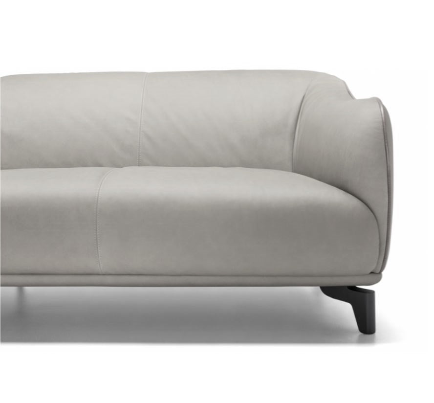 Kailesh Grey Leather Sofa