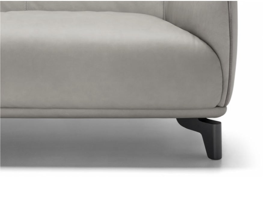 Kailesh Grey Leather Sofa