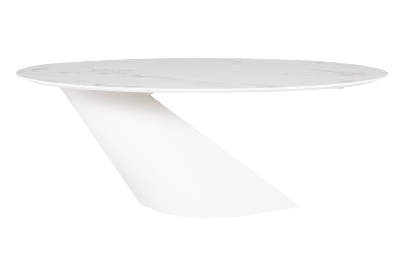 Oblo White Oval dining table