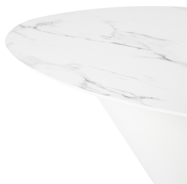 Oblo White Oval dining table