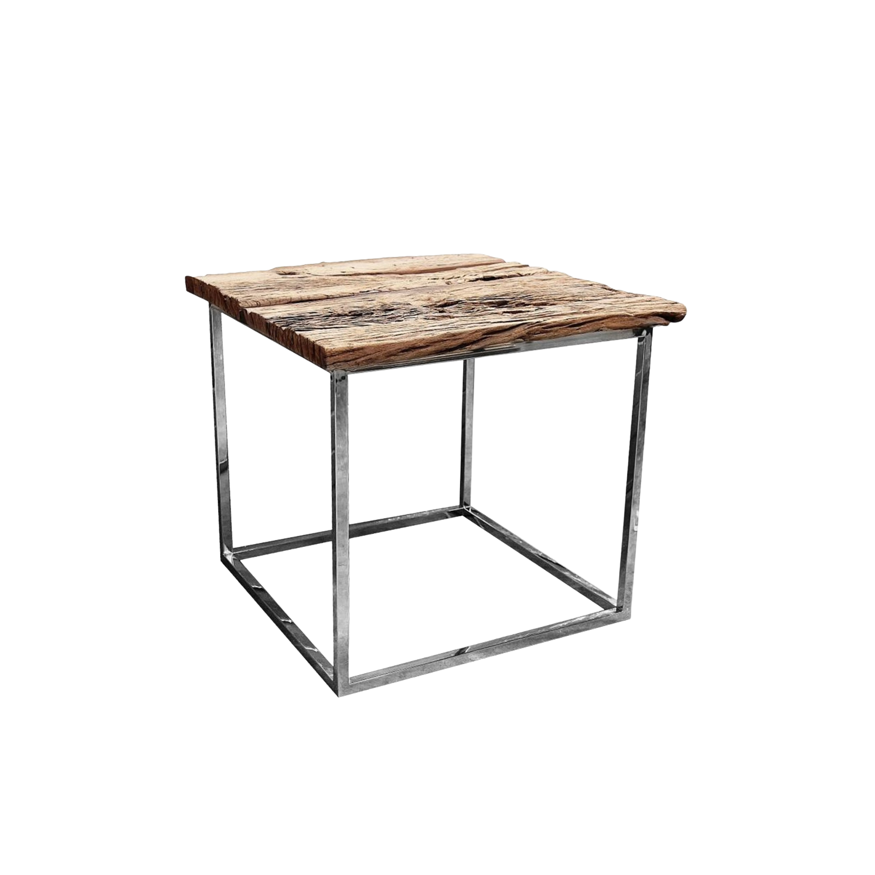 Rustic Square Side Table