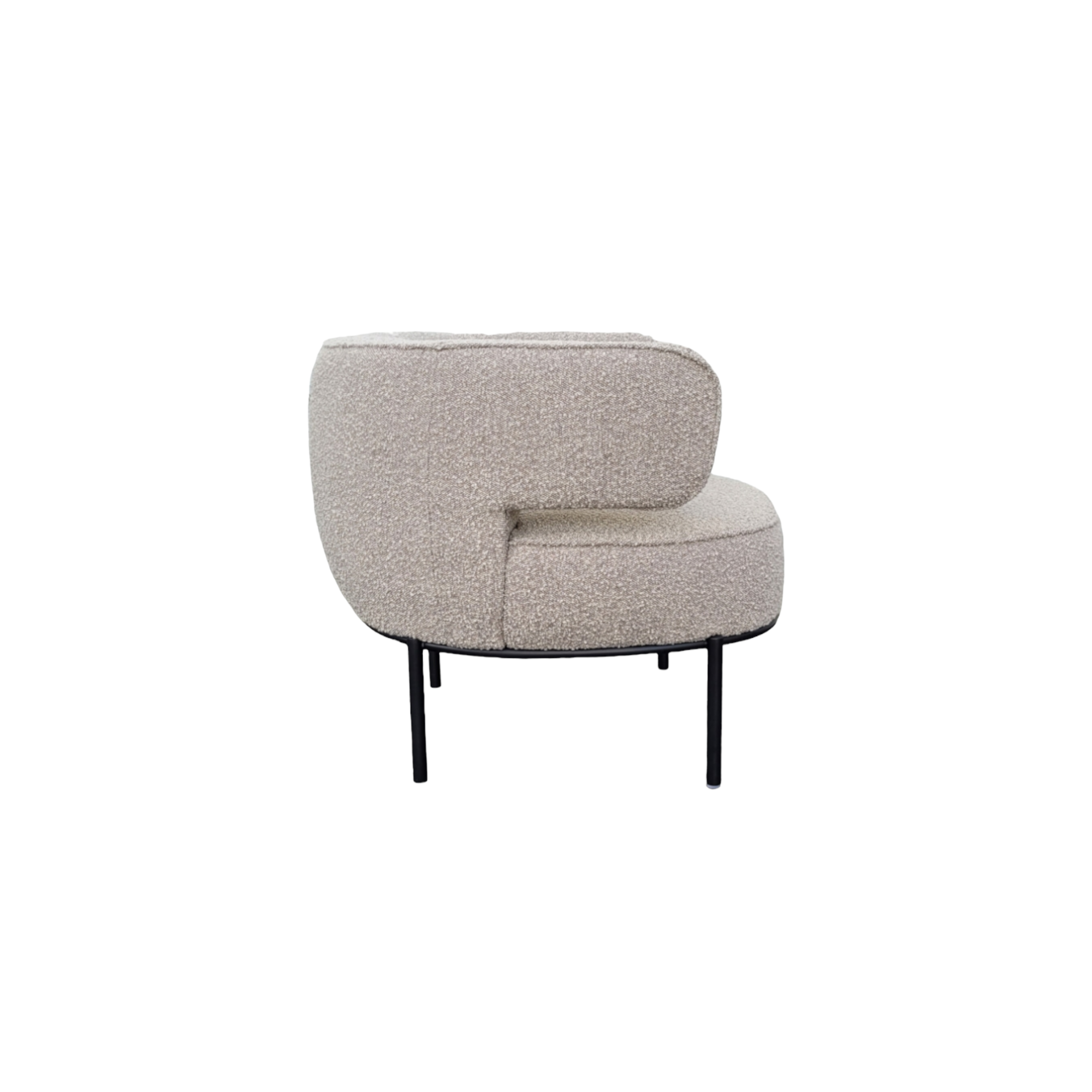 Pauline Beige-Grey Boucle Lounge Chair